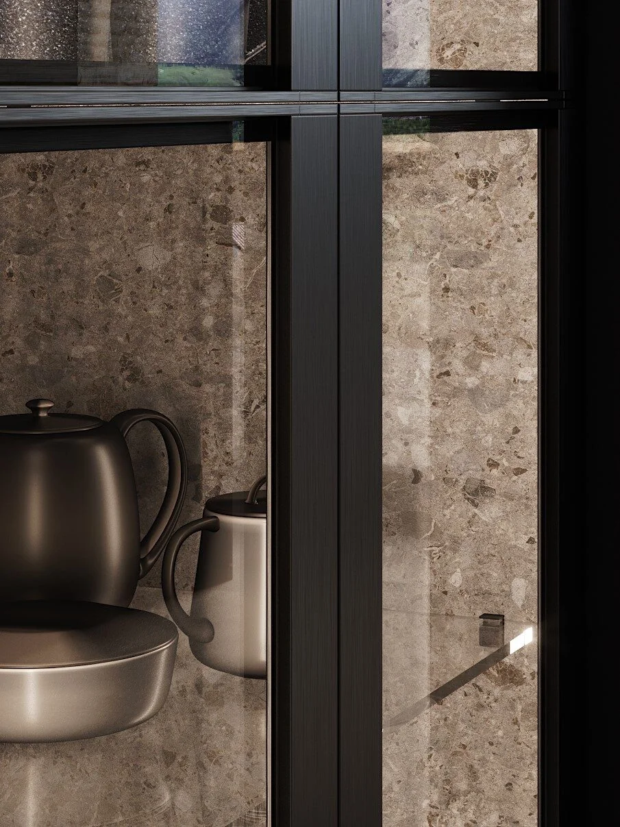 Cocina K4 a medida en Cádiz: acabado Velvet extramate — Rosso Home Design
